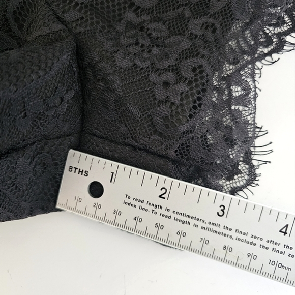 Blithe Lace Romper Size S Black Sheer Long Sleeve Collared Sexy Fairy Whimsigoth - Picture 13 of 14